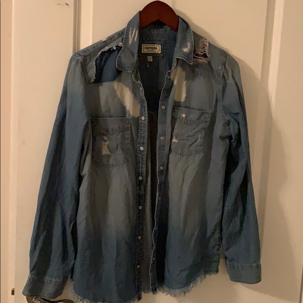 Express button down jean shirt